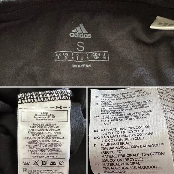 adidas Camouflage Logo Black Short Sleeve T-Shirt Men’s Size Small Military Army - Picture 15 of 15